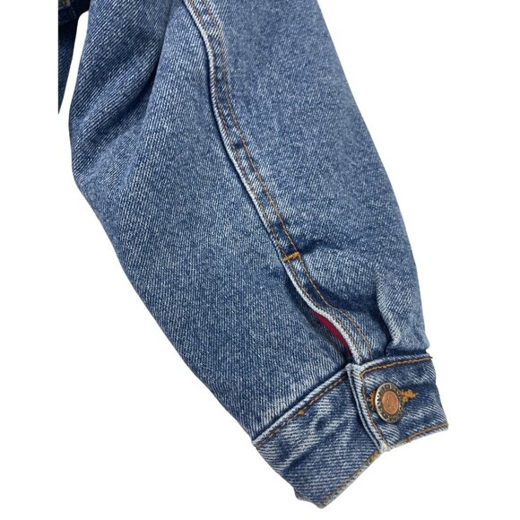 Vtg United Colors of Benetton Blue Family Jeans Denim Jacket Youth Sz M - New - Picture 6 of 8